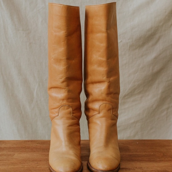 Knee High Camel Leather Boots Bally - Picture 3 of 10